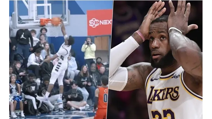 LeBron James y la volcada de Bronny, su hijo
