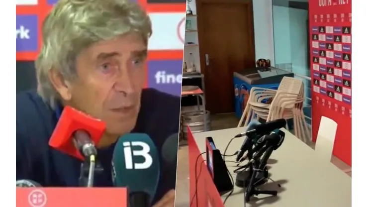 Manuel Pellegrini terminó hablando en una cafetería tras el partido por Copa del Rey
