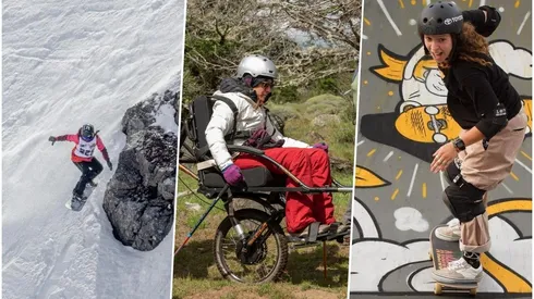 Isi Assler, Polli Aguirre y Jose Tapia practicando sus deportes