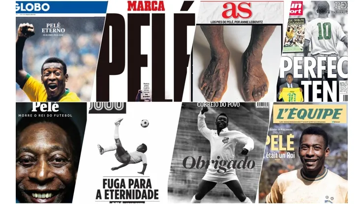 Algunas de las portadas que dejó la muerte de Pelé.
