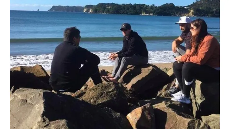 Marco Rojas disfrutó con su familia en sus vacaciones