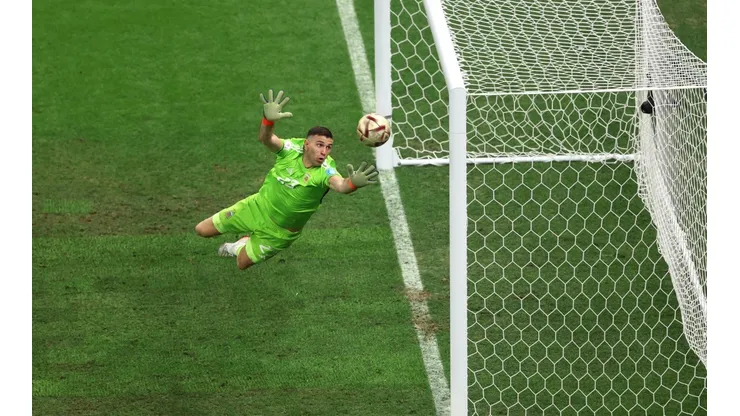 Dibu Martínez durante el Mundial de Qatar 2022