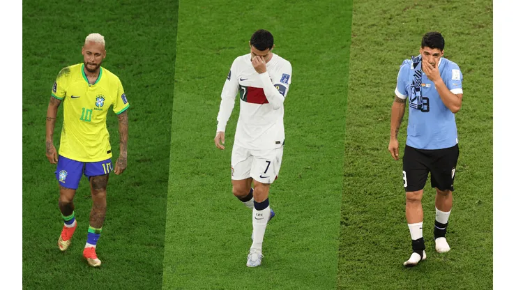 Neymar, Cristiano Ronaldo y Luis Suárez quedaron en deuda, entre otros, en Qatar 2022.