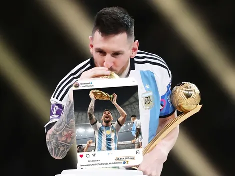 La foto de Messi con la copa es récord en Instagram