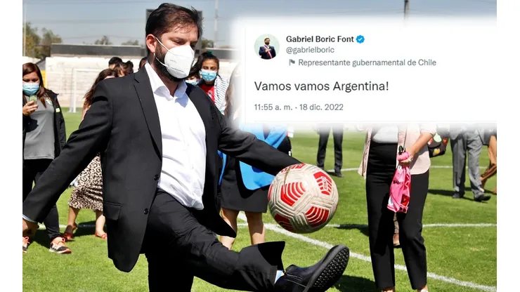 Gabriel Boric expresó su apoyo a la selección de Argentina en el Mundial de Qatar 2022