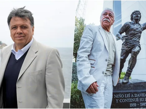 Don Elías felicita al gran Carlos Caszely por su estatua