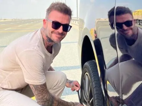 David Beckham sufre percance en pleno desierto en Qatar