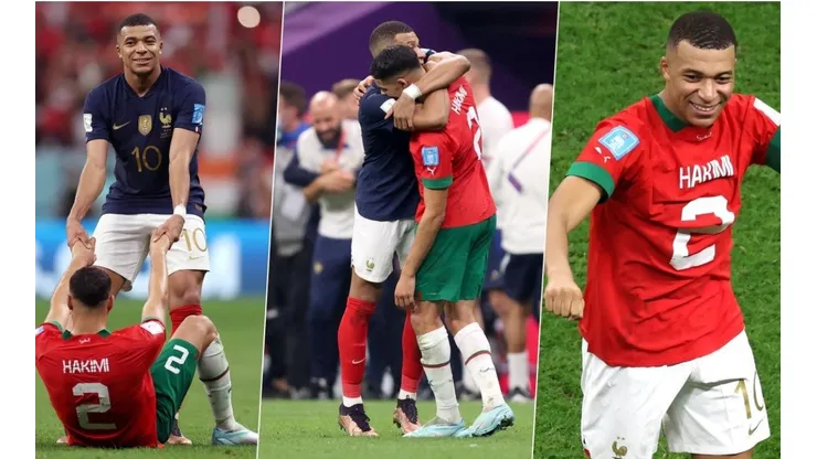Kylian Mbappé consuela a su amigo Hakimi