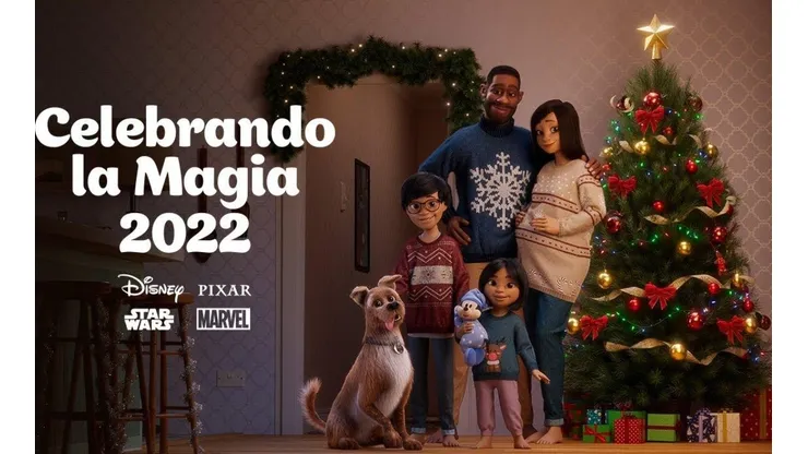 La familia protagonista del cortometraje El Regalo, de Disney.