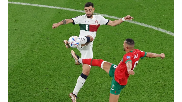 Bruno Fernandes no quedó nada de contento con el arbitraje ante Marruecos