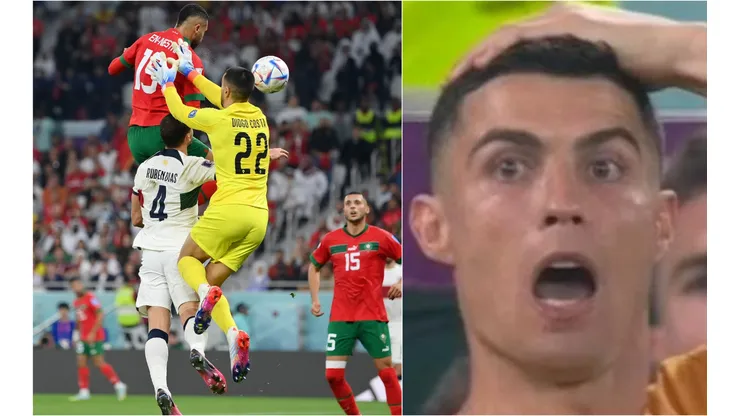 Youssouf En-Nesyri anotó el 1-0 parcial de Marruecos ante Portugal por los cuartos de final de Qatar 2022.