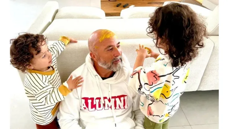 Los niños ocupan un gran tiempo de la vida de Jorge Sampaoli.