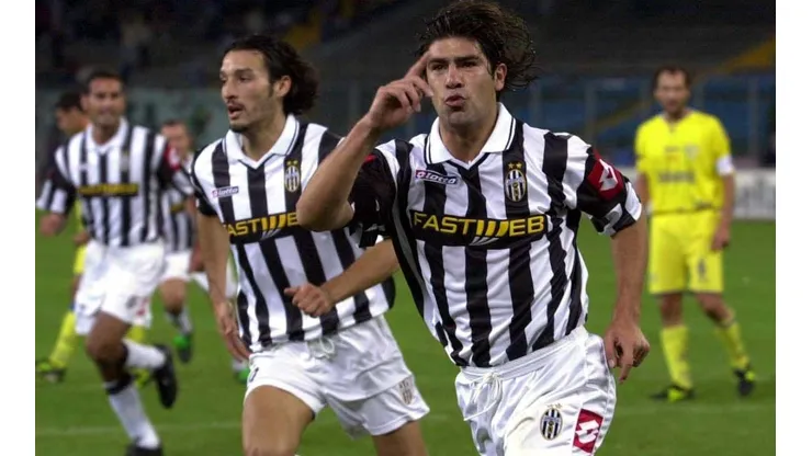 Marcelo Salas anotó un total de cuatro goles con la Juventus