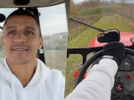 Alexis recorre su viña en tractor y deja esperanzador mensaje