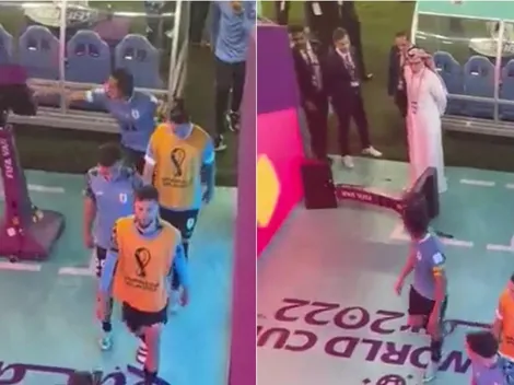 Cavani explota de ira y derriba el VAR de un combo