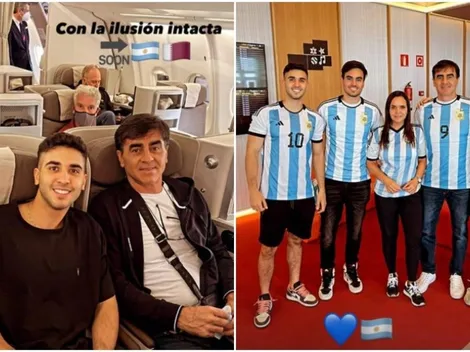 Quinteros y su familia llegan en patota a apoyar a Argentina