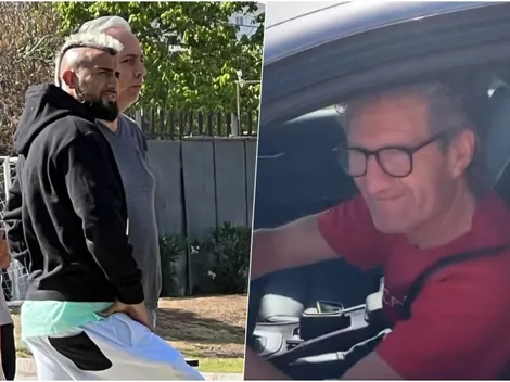 Arturo Vidal llega al Monumental con Felicevich