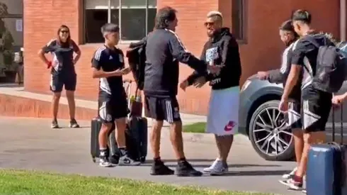 Vidal se reencontró con Hugo González, uno de sus formadores en Colo Colo.