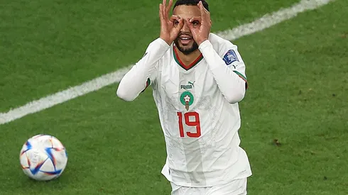 Youssef En-Nesyri, el primer seleccionado de Marruecos en anotar en dos mundiales distintos.
