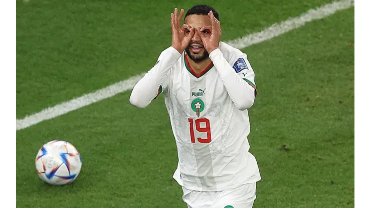 Youssef En-Nesyri, el primer seleccionado de Marruecos en anotar en dos mundiales distintos.