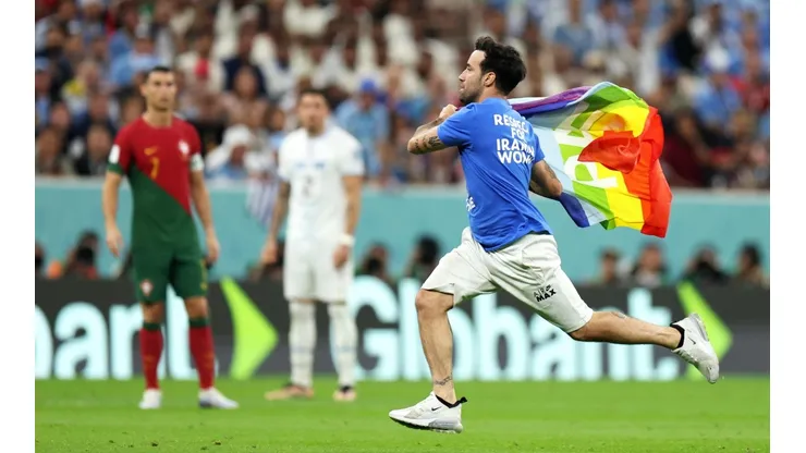 Mario Ferri en el partido de Portugal vs Uruguay