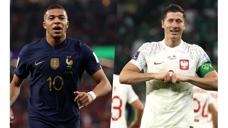 Franceses y polacos animan un partidazo por los octavos de final de Qatar 2022.