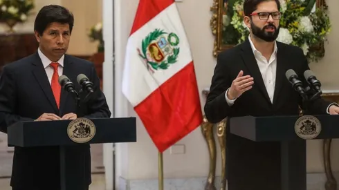 Pedro Castillo y Gabriel Boric se reunieron en La Moneda.