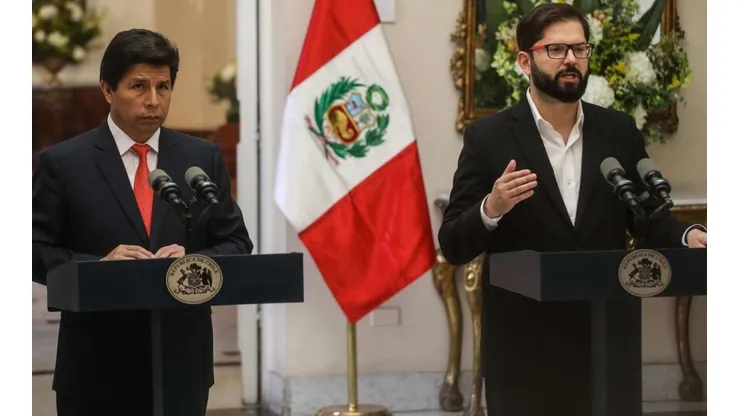 Pedro Castillo y Gabriel Boric se reunieron en La Moneda.