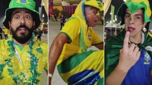 Hincha brasileño imita la media chilena del golazo de Richarlison.