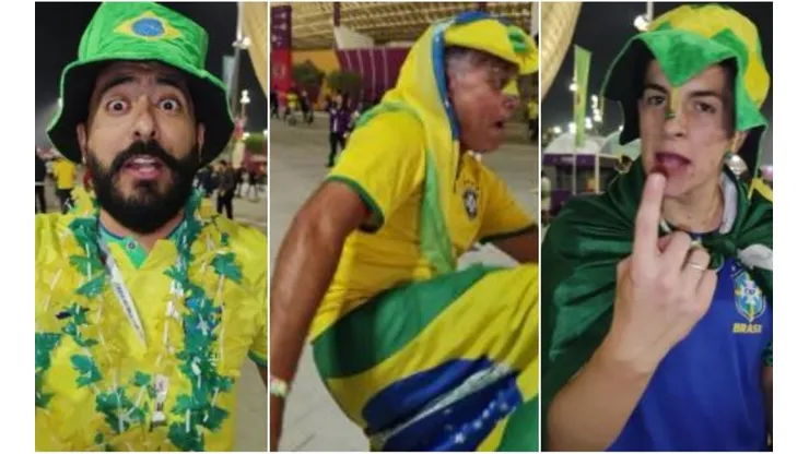 Hincha brasileño imita la media chilena del golazo de Richarlison.