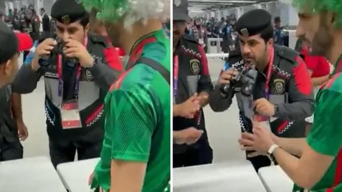 El aficionado mexicano quiso entrar alcohol en unos binoculares