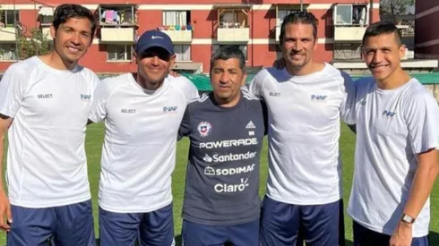 Mark junto a Alexis, Chupete y Matías en el curso de técnico