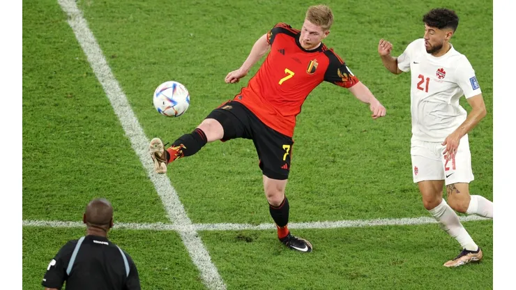 De Bruyne impactado: lo eligieron el jugador del partido en el Bélgica vs. Canadá.