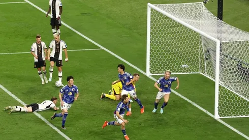 Japón celebra uno de sus goles contra Alemania