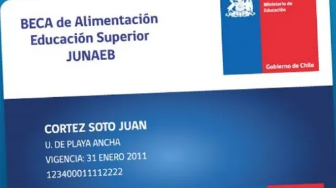 Tarjeta Junaeb