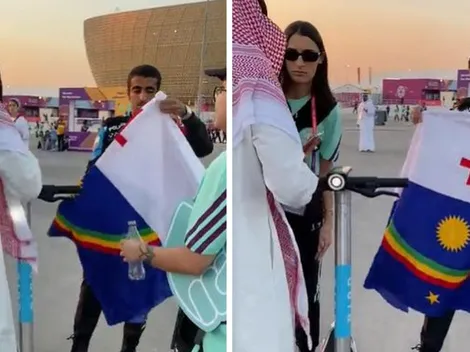 Insólito: guardias qataríes pisotean bandera de Pernambuco