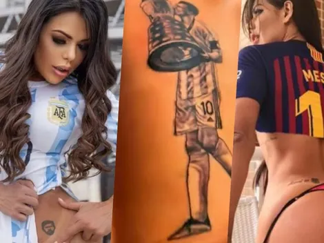 Brasileña exhibe cuatro tatuajes íntimos de Messi en Only Fans
