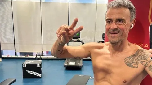 Luis Enrique está muy contento en Qatar junto a España