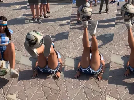 Hincha argentina desafía al Islam con shorts y un balón