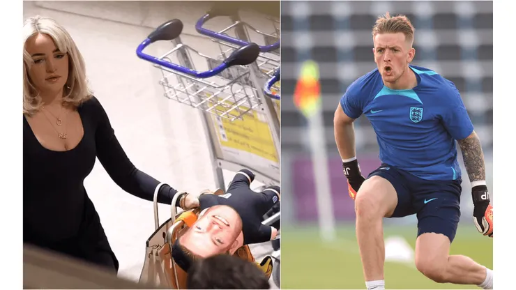 Más de alguno se rio en Inglaterra con el muñeco que llevaba Megan Pickford, la esposa de Jordan, en el equipaje con el que viajó a Qatar.