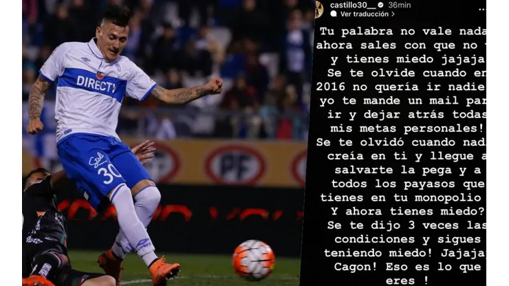 Castillo compartió duros mensajes en redes sociales