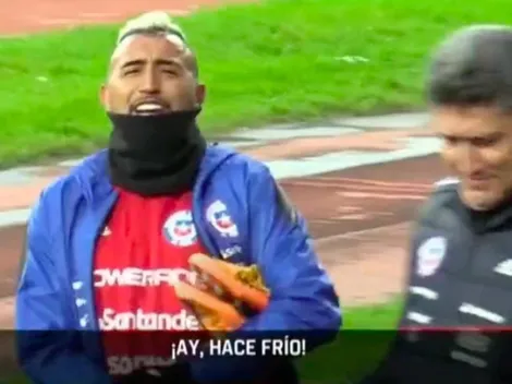 Divertido reclamo de Vidal por el frío en Eslovaquia