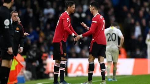 Varane y Cristiano Ronaldo en Manchester United