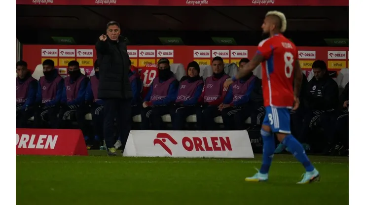 Eduardo Berizzo quedó conforme con el desempeño de la Roja en la derrota ante Polonia. (Vicente Aránguiz/RedGol).