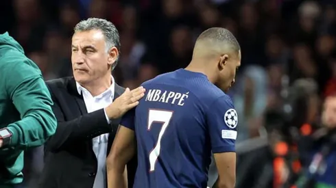 Galtier y Mbappé en el PSG