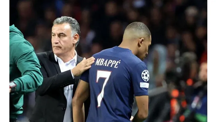 Galtier y Mbappé en el PSG