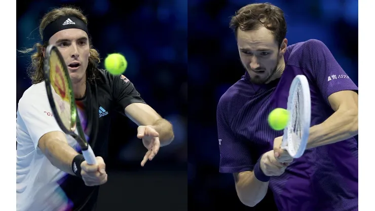 Tsitsipas y Medvedev necesitan un triunfo para seguir en competencia en el ATP Finals.