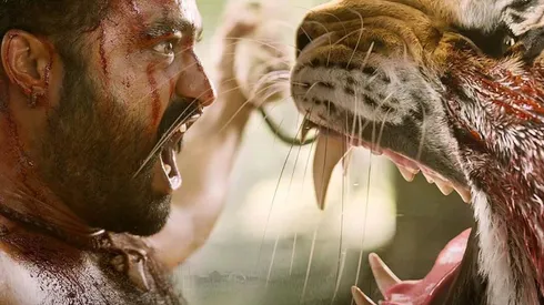 RRR se extiende por tres horas para entregar un imparable espectáculo de acción.