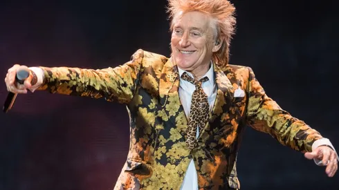 Rod Stewart en el escenario.