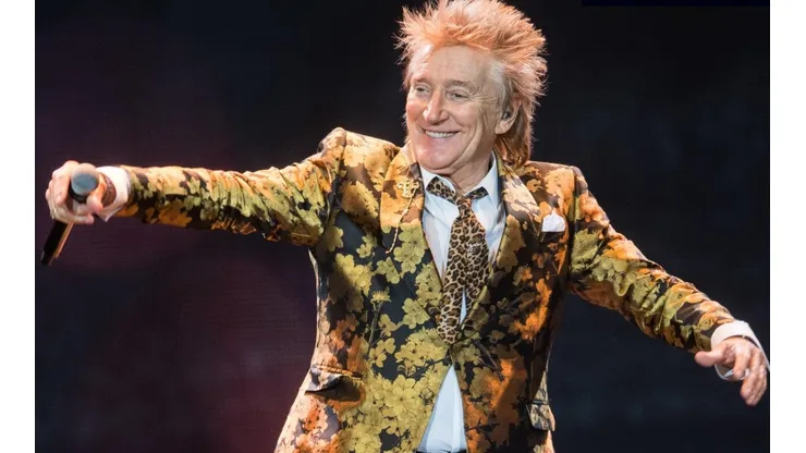 Rod Stewart en el escenario.